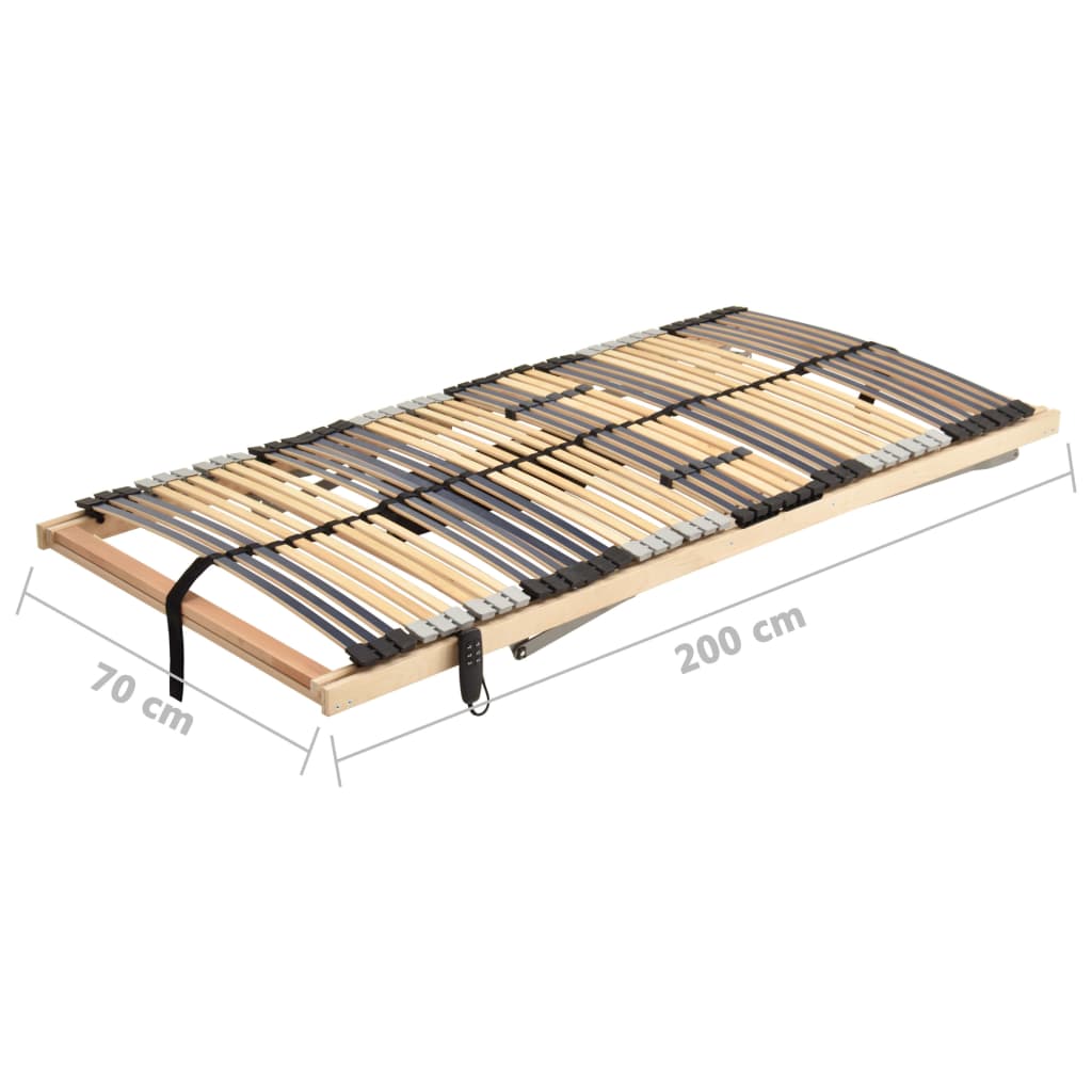 vidaXL Cama somier eléctrico de láminas sin colchón 7 zonas 70x200 cm