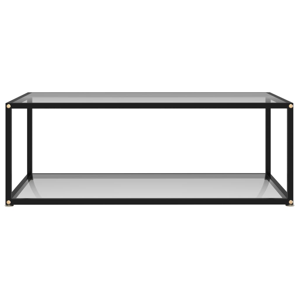 vidaXL Mesa de centro transparente vidrio templado 100x50x35 cm