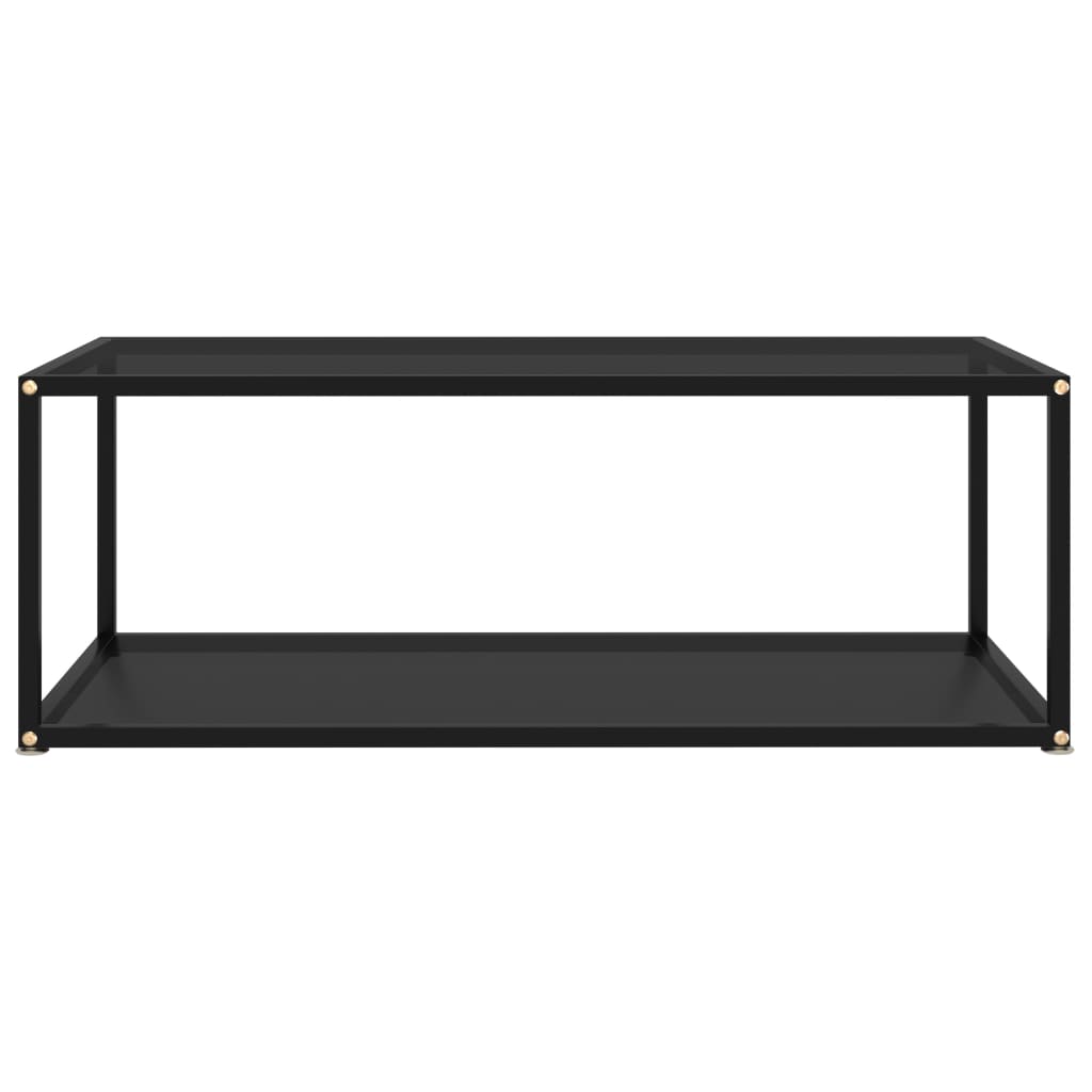 vidaXL Mesa de centro vidrio templado negro 100x50x35 cm