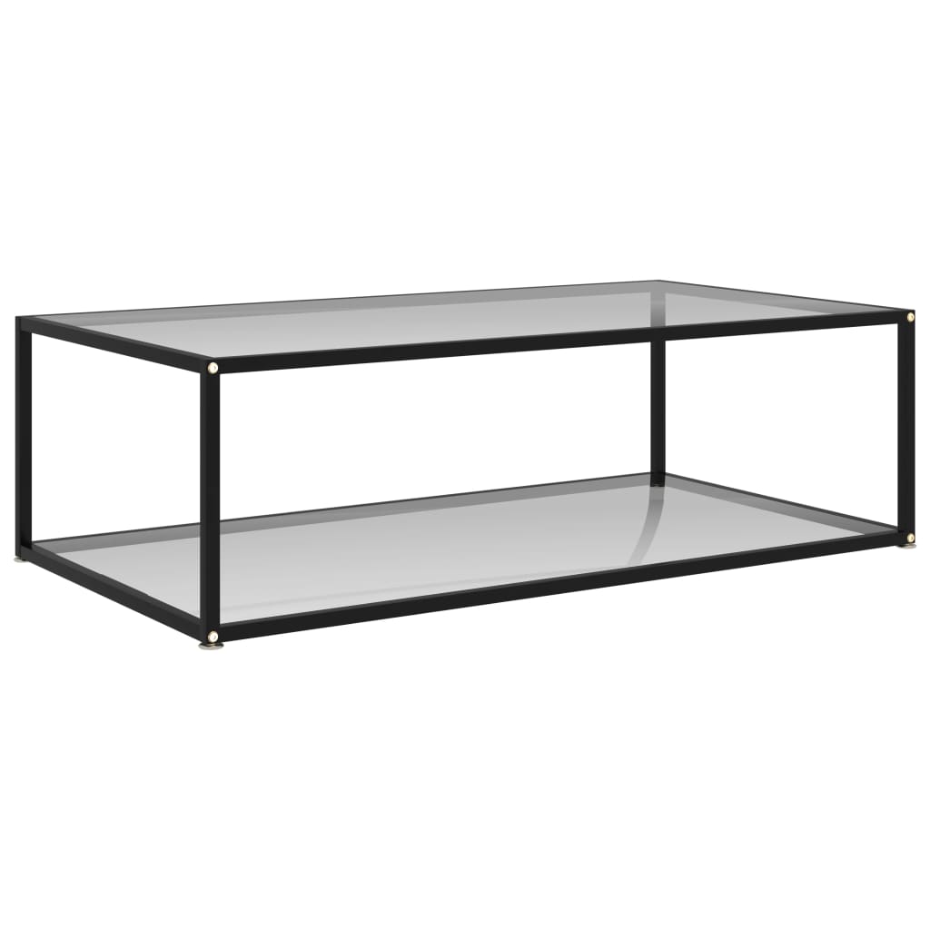 vidaXL Mesa de centro vidrio templado transparente 120x60x35 cm