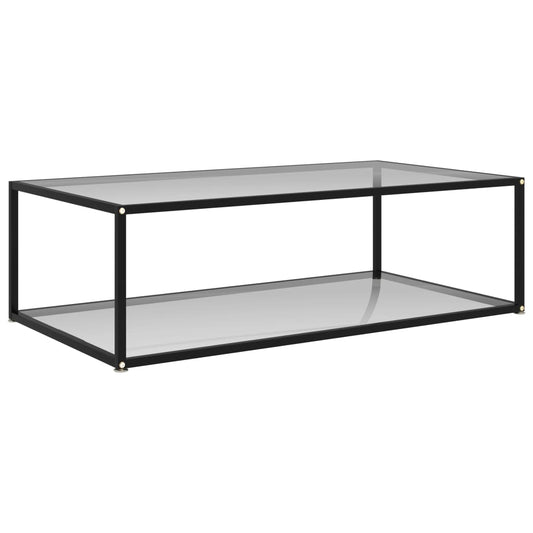 vidaXL Mesa de centro vidrio templado transparente 120x60x35 cm