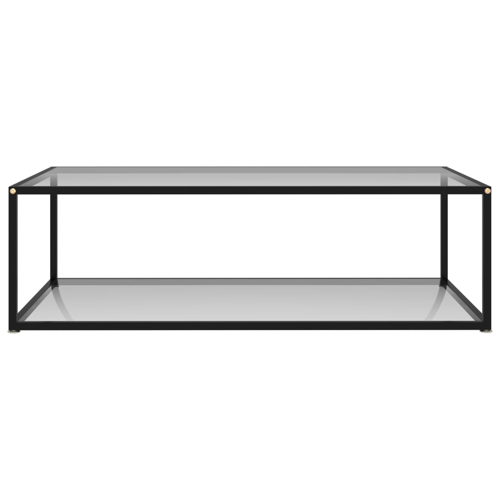 vidaXL Mesa de centro vidrio templado transparente 120x60x35 cm