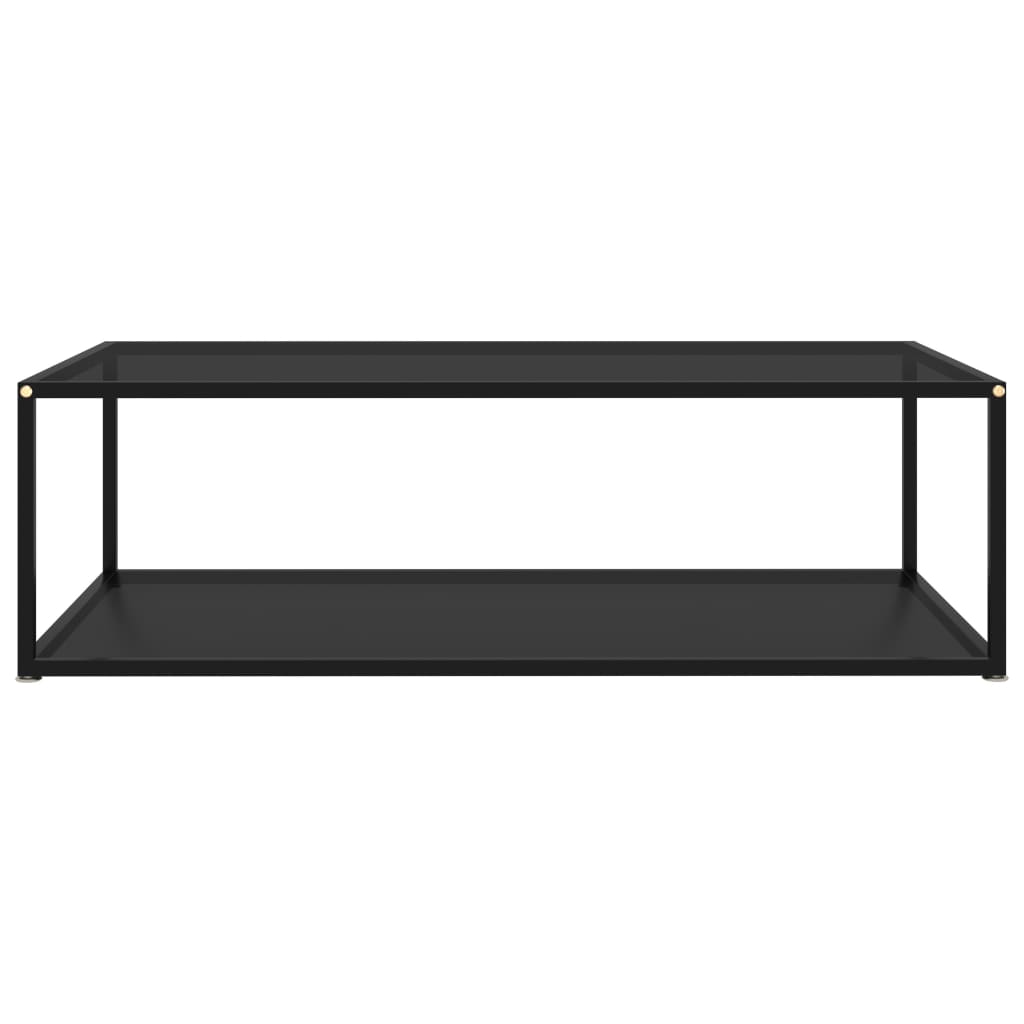 vidaXL Mesa de centro vidrio templado negro 120x60x35 cm