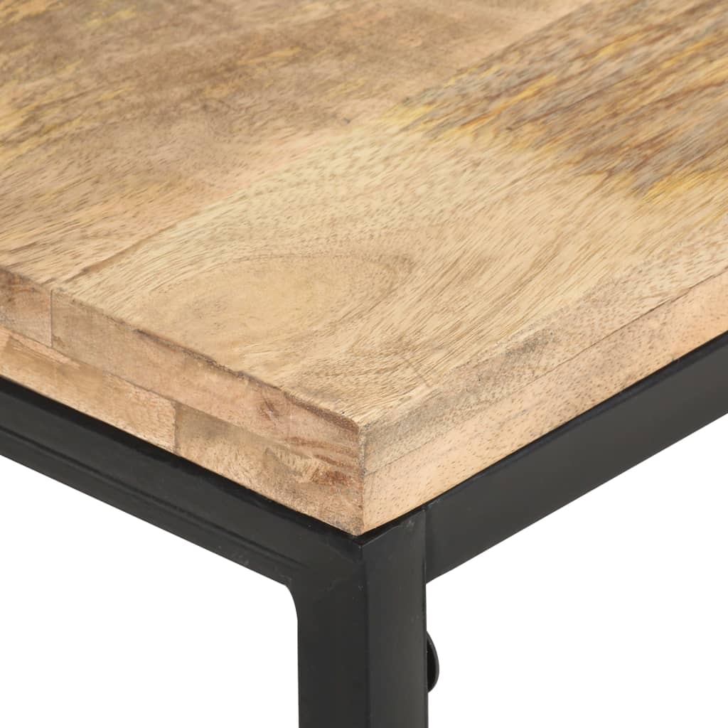 vidaXL Mesa de centro de madera maciza de mango 110x60x35 cm