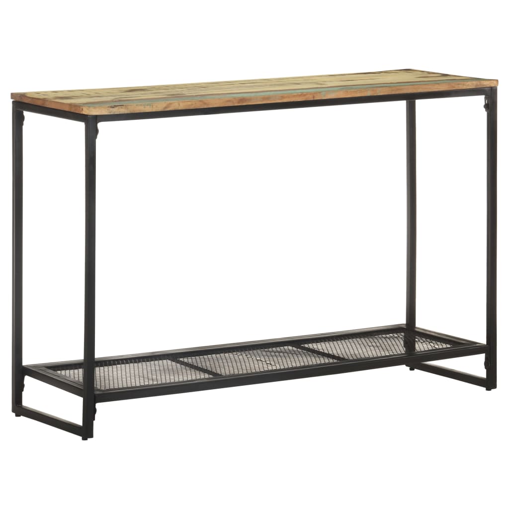 vidaXL Mesa consola de madera maciza reciclada 110x35x75 cm