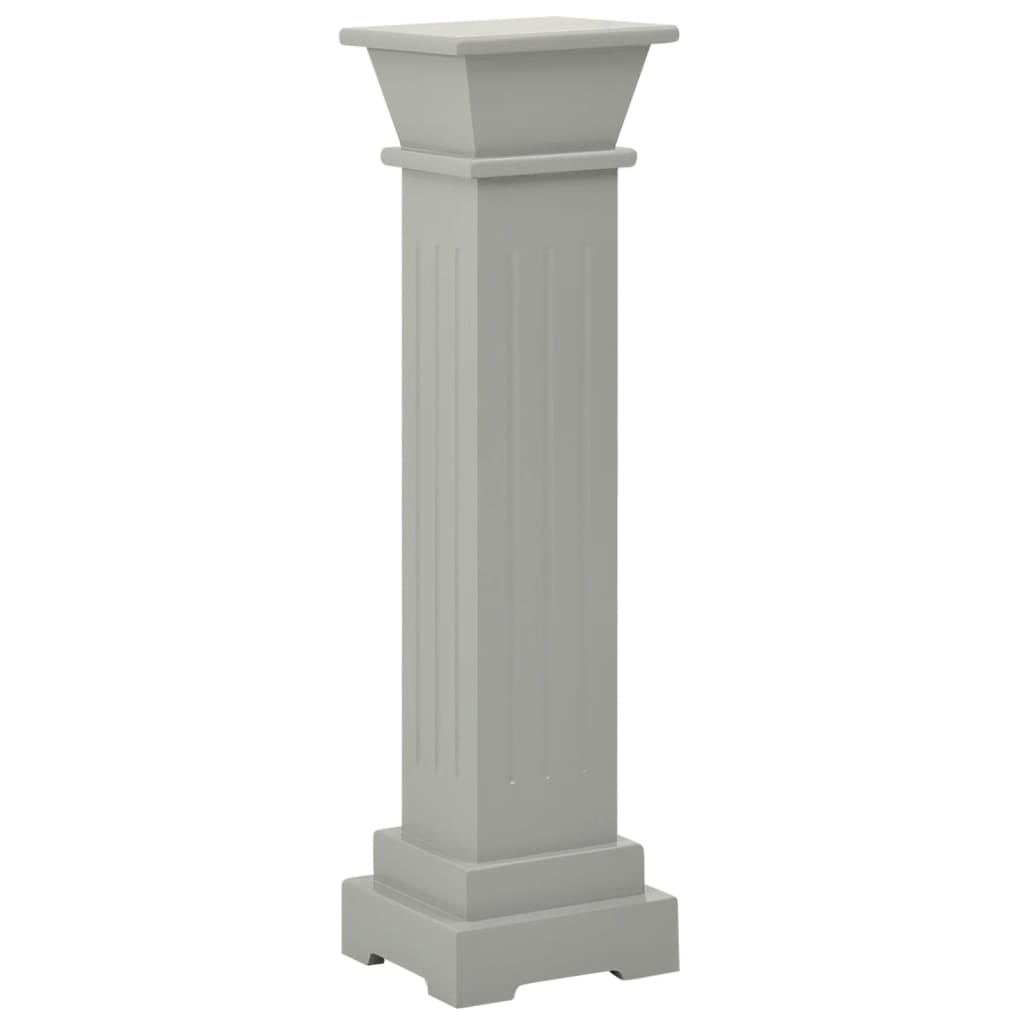 vidaXL Soporte plantas pilar cuadrado clásico gris 17x17x66 cm MDF