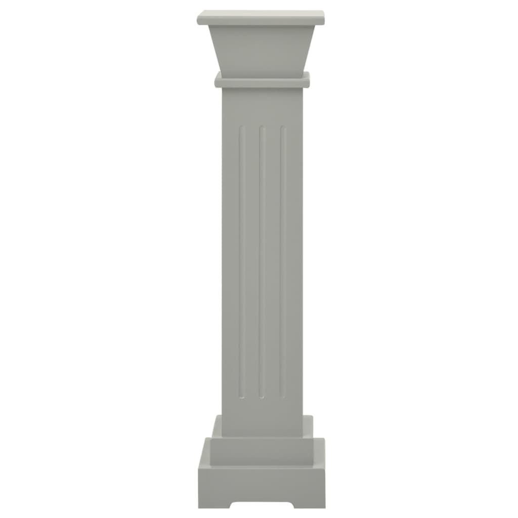 vidaXL Soporte plantas pilar cuadrado clásico gris 17x17x66 cm MDF