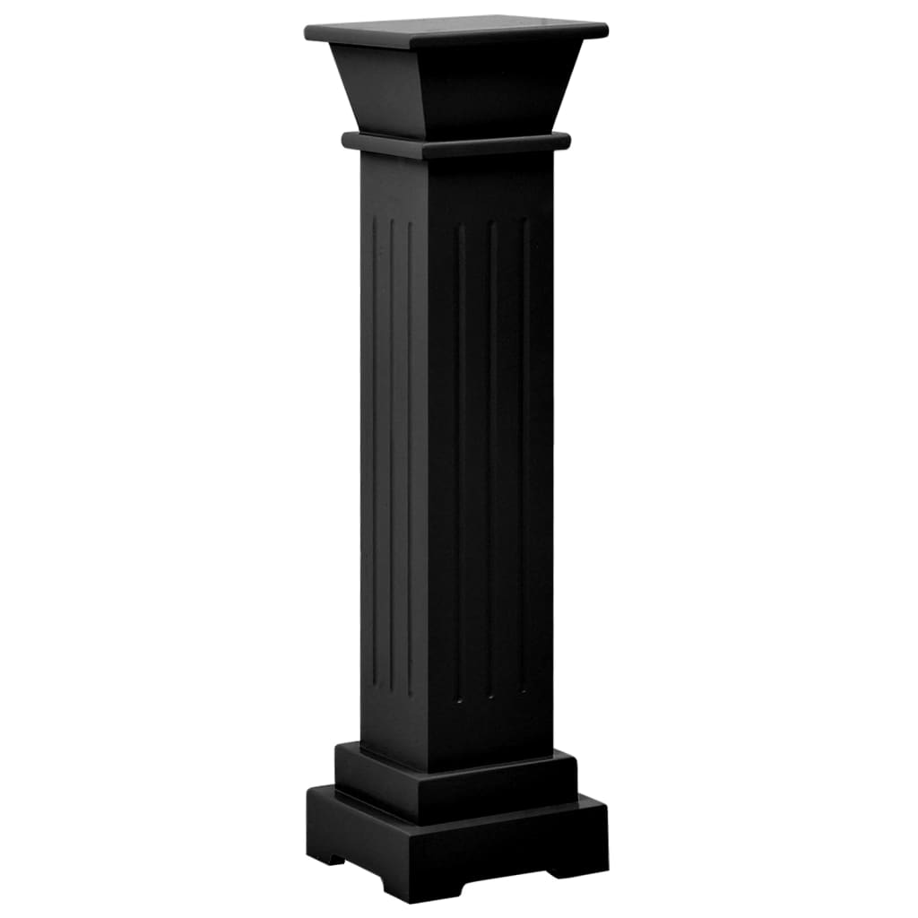 vidaXL Soporte plantas pilar cuadrado clásico negro 17x17x66 cm MDF