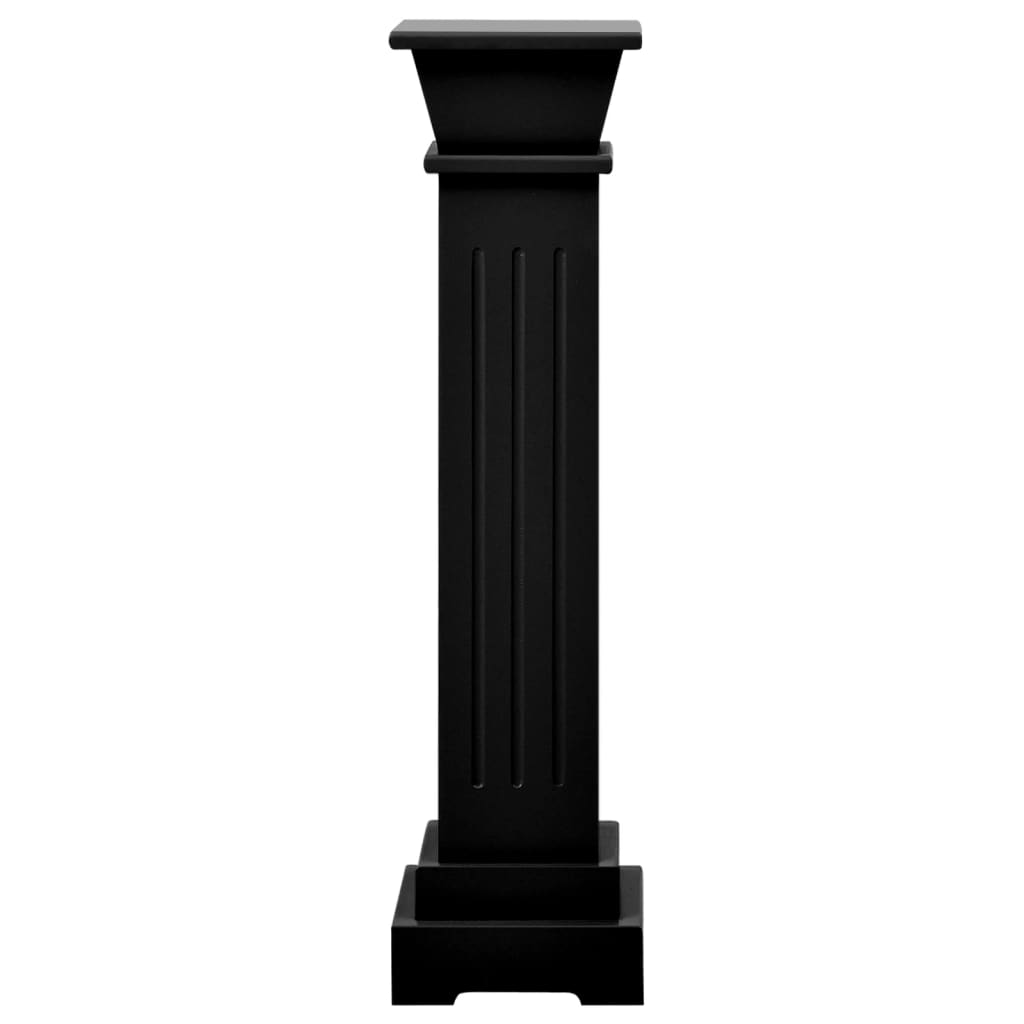 vidaXL Soporte plantas pilar cuadrado clásico negro 17x17x66 cm MDF