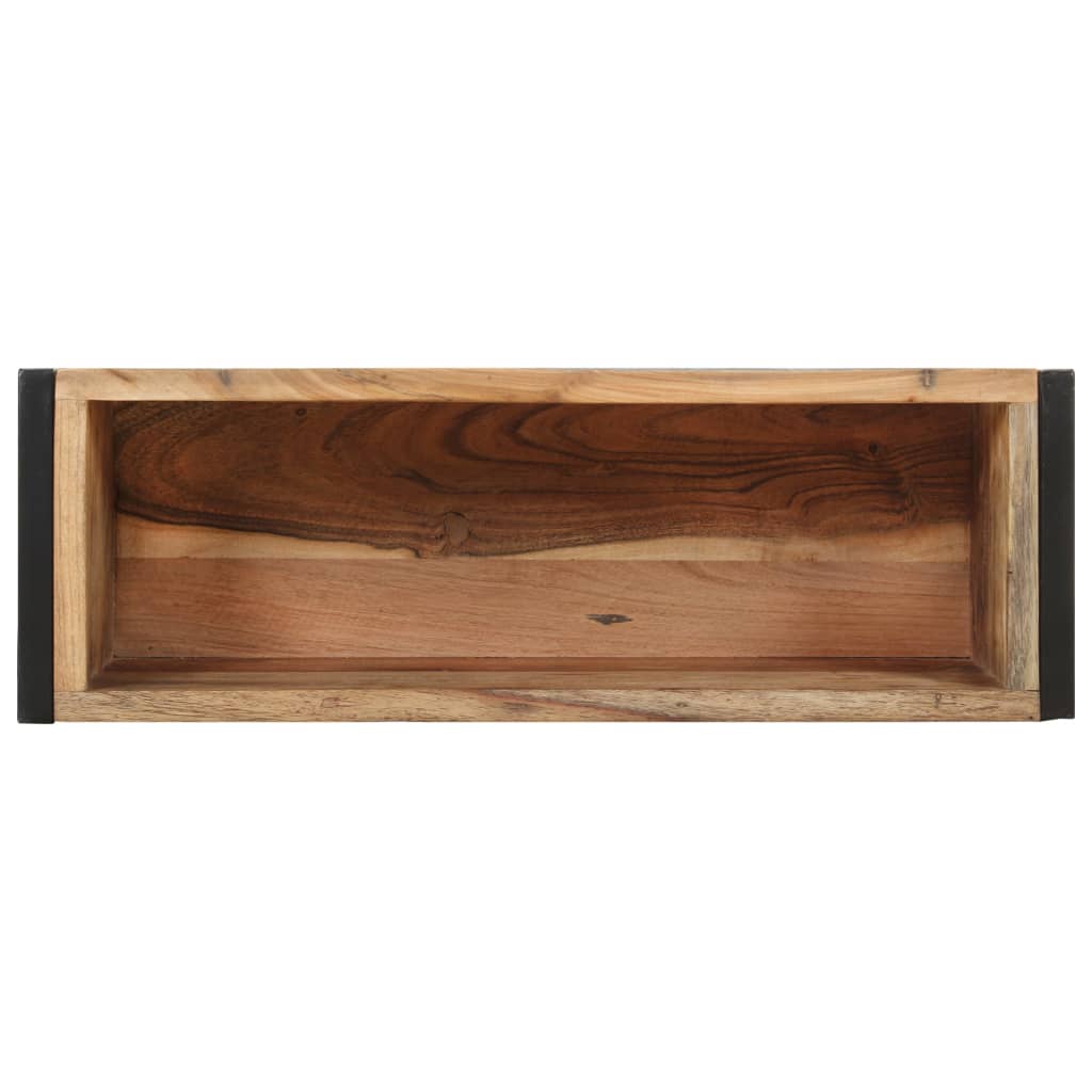 vidaXL Jardinera de madera maciza reciclada 60x20x68 cm