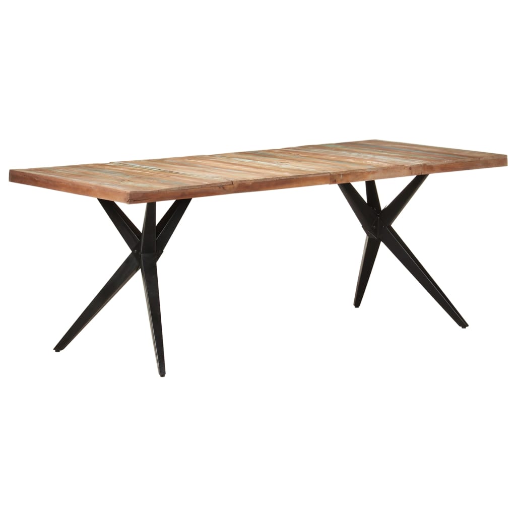 vidaXL Mesa de comedor de madera maciza reciclada 200x90x76 cm