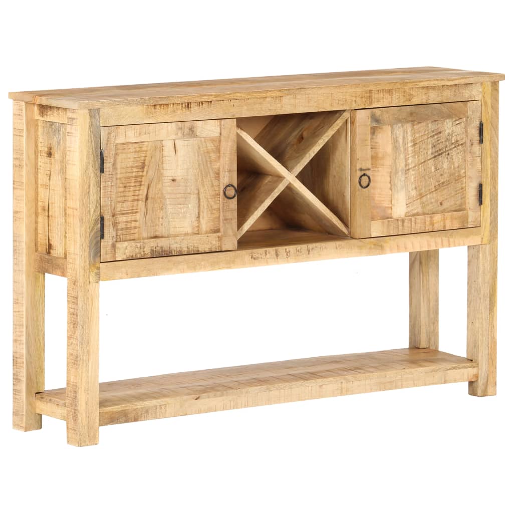 vidaXL Aparador de madera de mango rugosa 120x30x76 cm