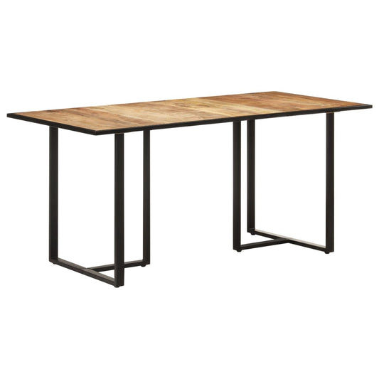 vidaXL Mesa de comedor madera de mango rugosa 160 cm