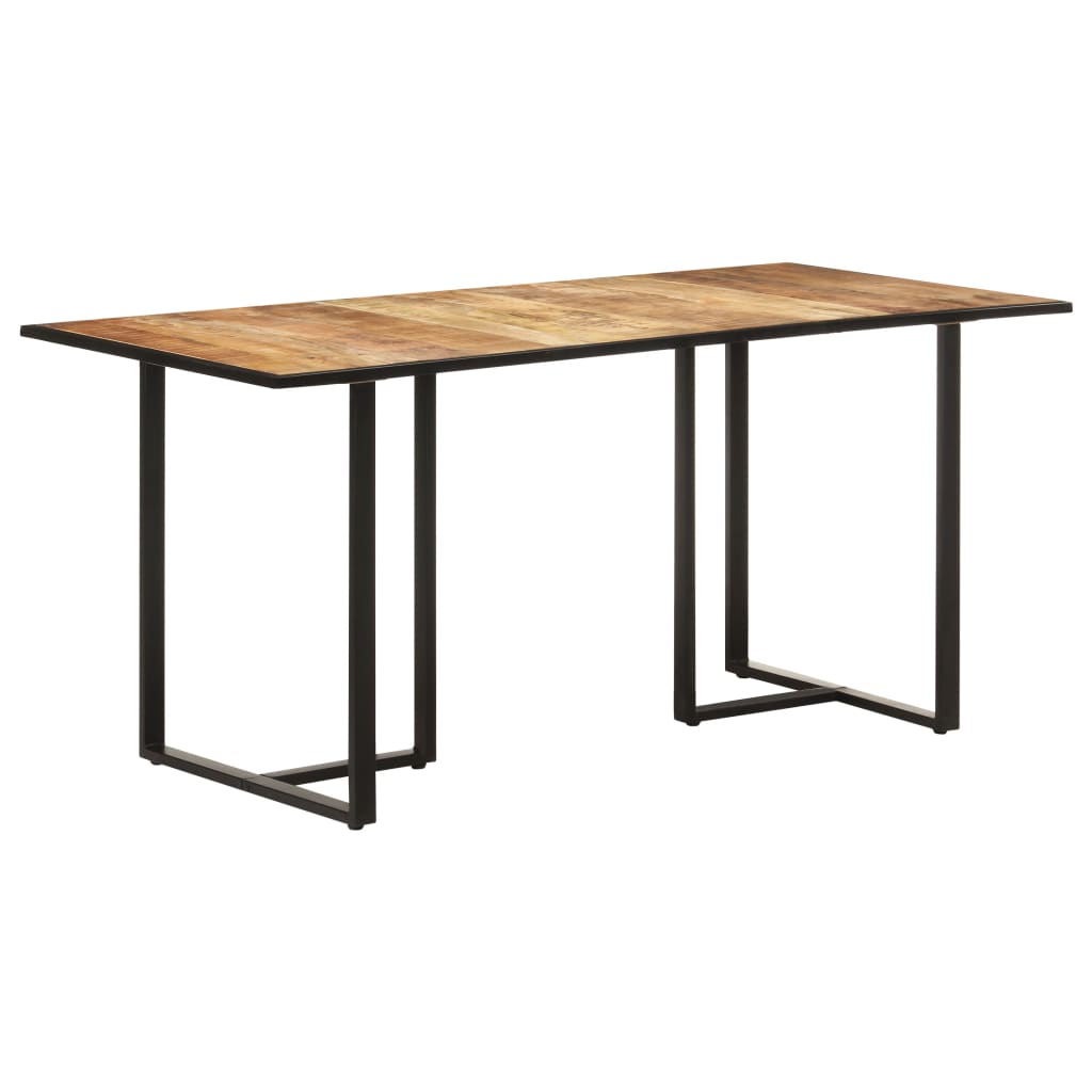 vidaXL Mesa de comedor madera de mango rugosa 160 cm