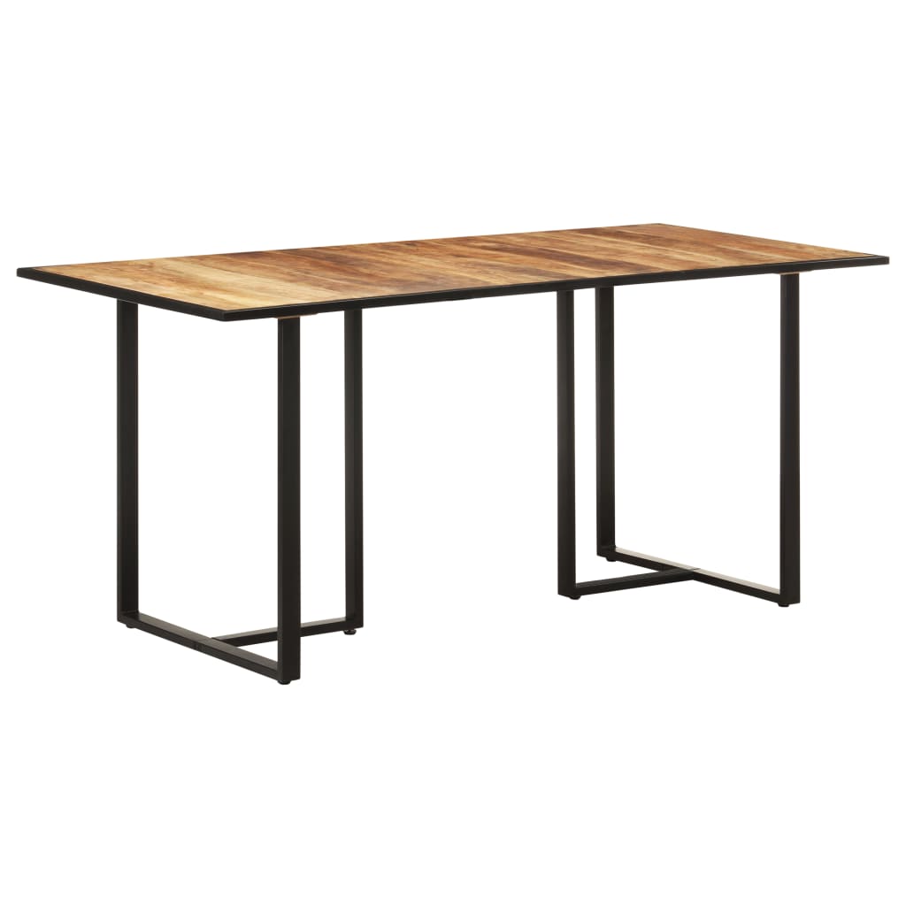 vidaXL Mesa de comedor madera de mango rugosa 160 cm