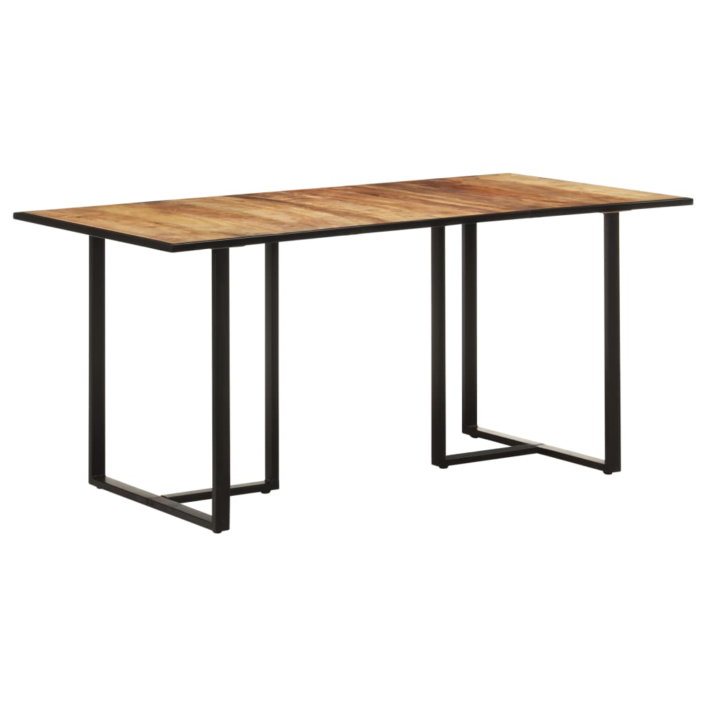 vidaXL Mesa de comedor madera de mango rugosa 160 cm