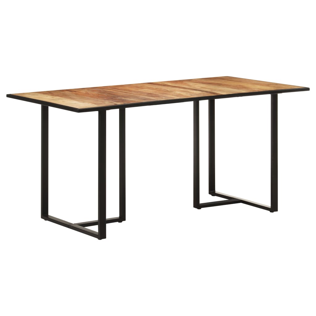 vidaXL Mesa de comedor madera de mango rugosa 160 cm