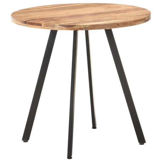 vidaXL Mesa de comedor de madera maciza de acacia 80 cm