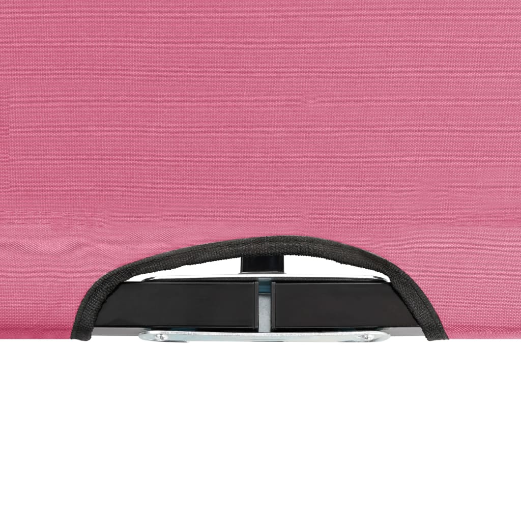 vidaXL Tumbona doble plegable acero rosa