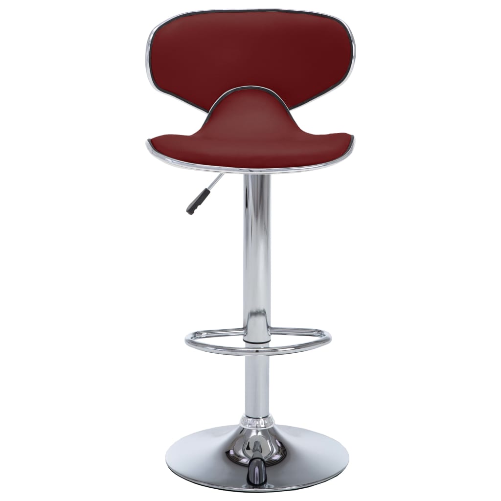 323649 vidaXL Bar Stools 2 pcs Wine Red Faux Leather