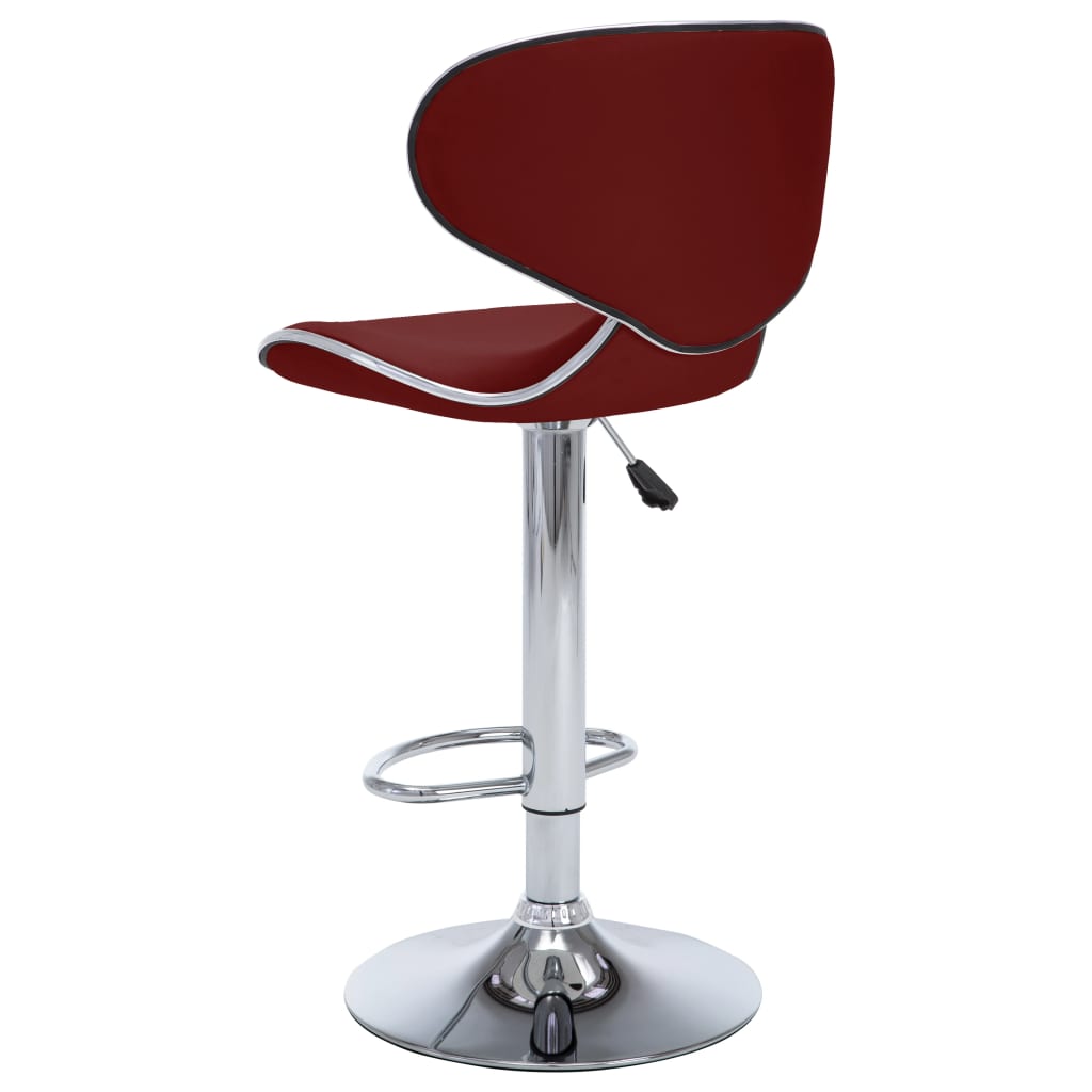 323649 vidaXL Bar Stools 2 pcs Wine Red Faux Leather