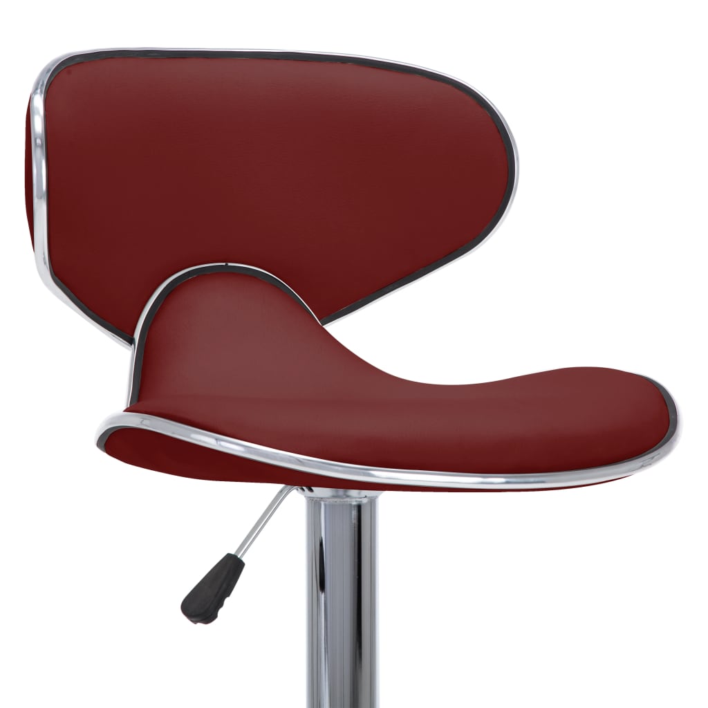 323649 vidaXL Bar Stools 2 pcs Wine Red Faux Leather