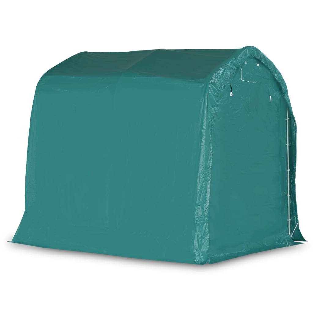 vidaXL Carpa garaje de almacenamiento PVC verde 2,4x2,4 m