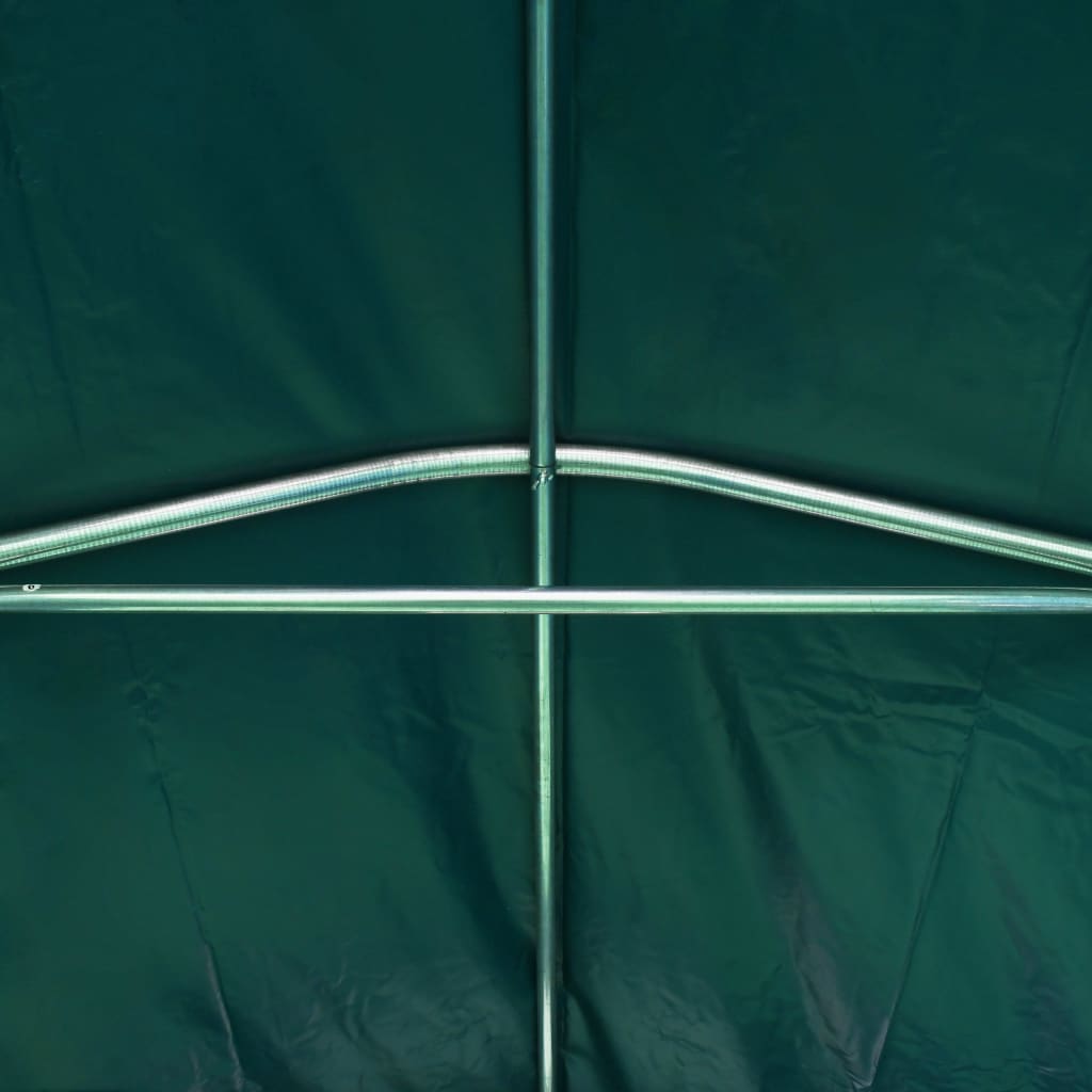 vidaXL Carpa garaje de almacenamiento PVC verde 2,4x2,4 m