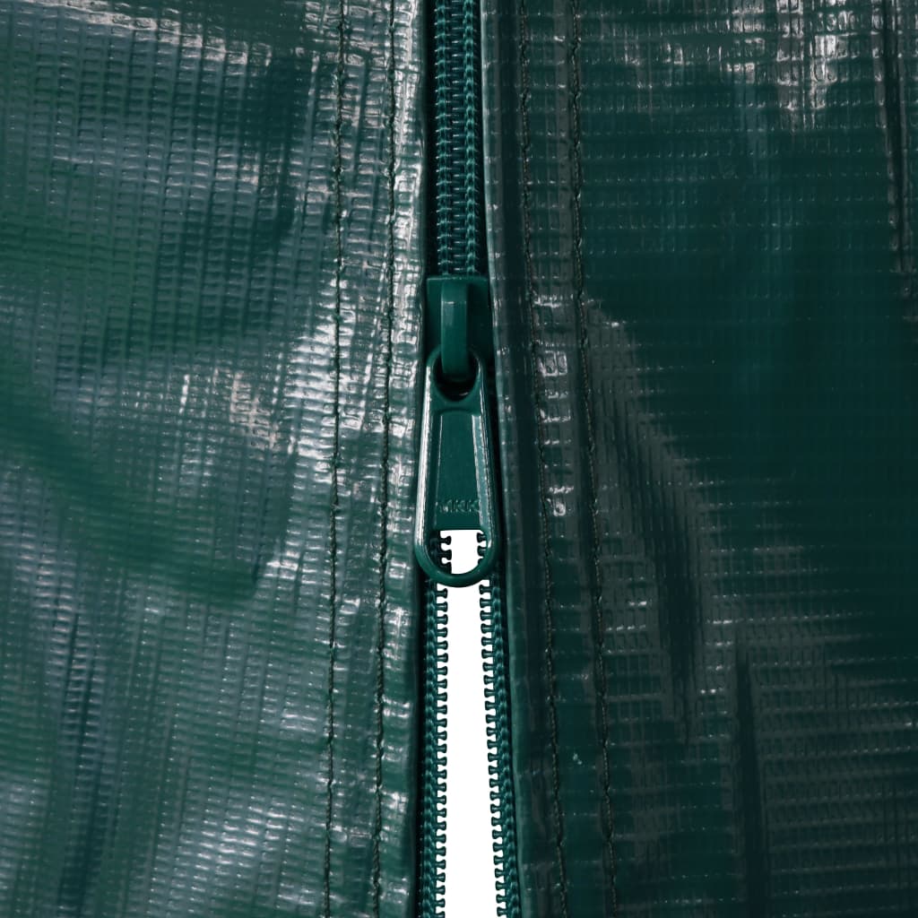 vidaXL Carpa garaje de almacenamiento PVC verde 2,4x2,4 m