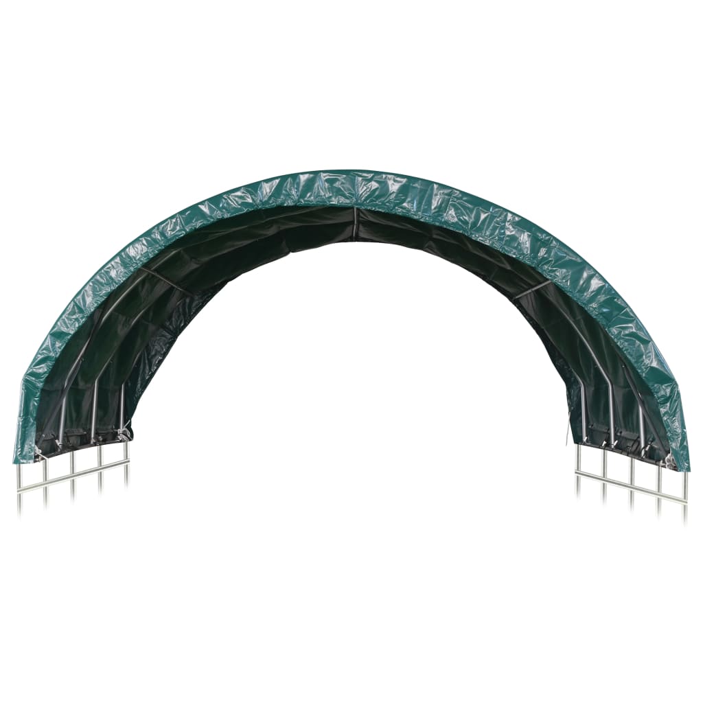 vidaXL Carpa para ganado PVC verde 3,7x3,7 m