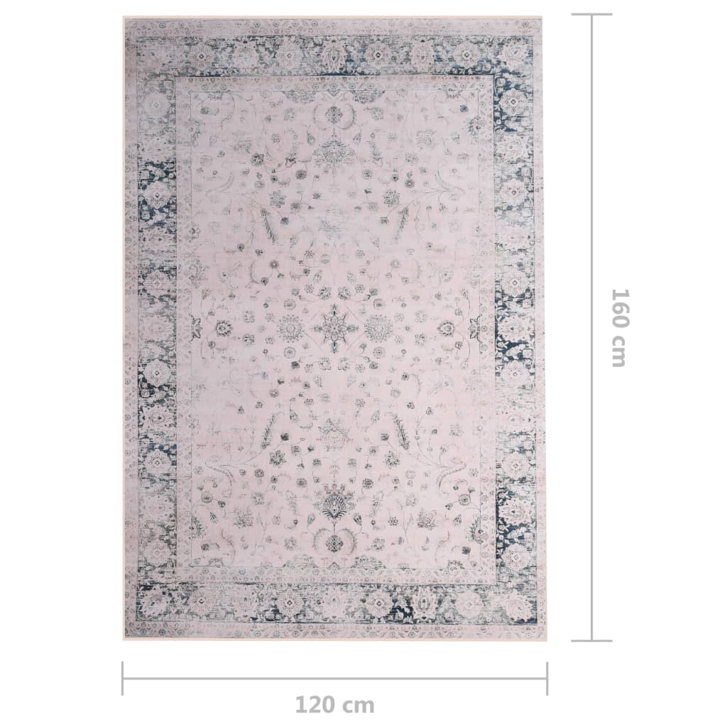 vidaXL Alfombra estampada tela multicolor 120x160 cm