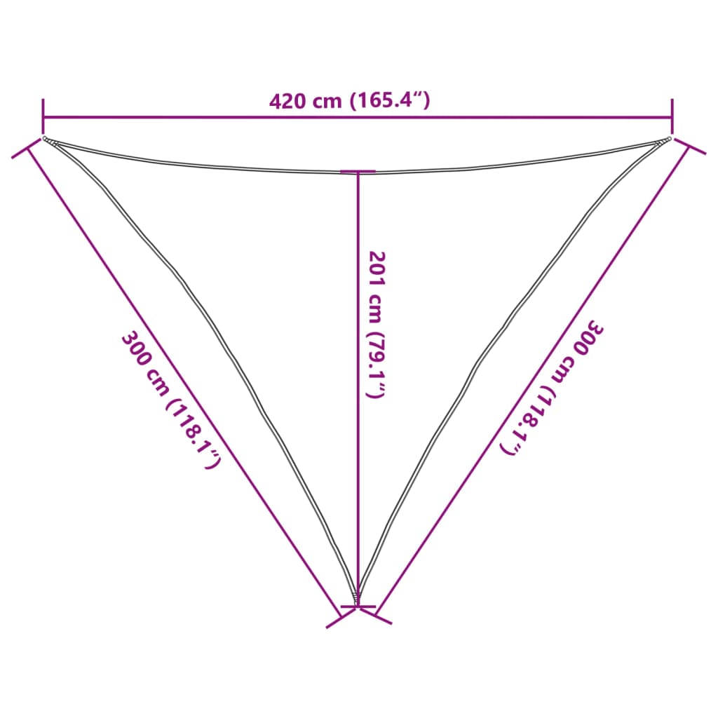 vidaXL Toldo de vela gris antracita HDPE 160 g/m² 3x3x4,2 m