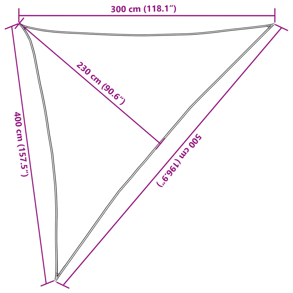 vidaXL Toldo de vela gris antracita HDPE 160 g/m² 3x4x5 m