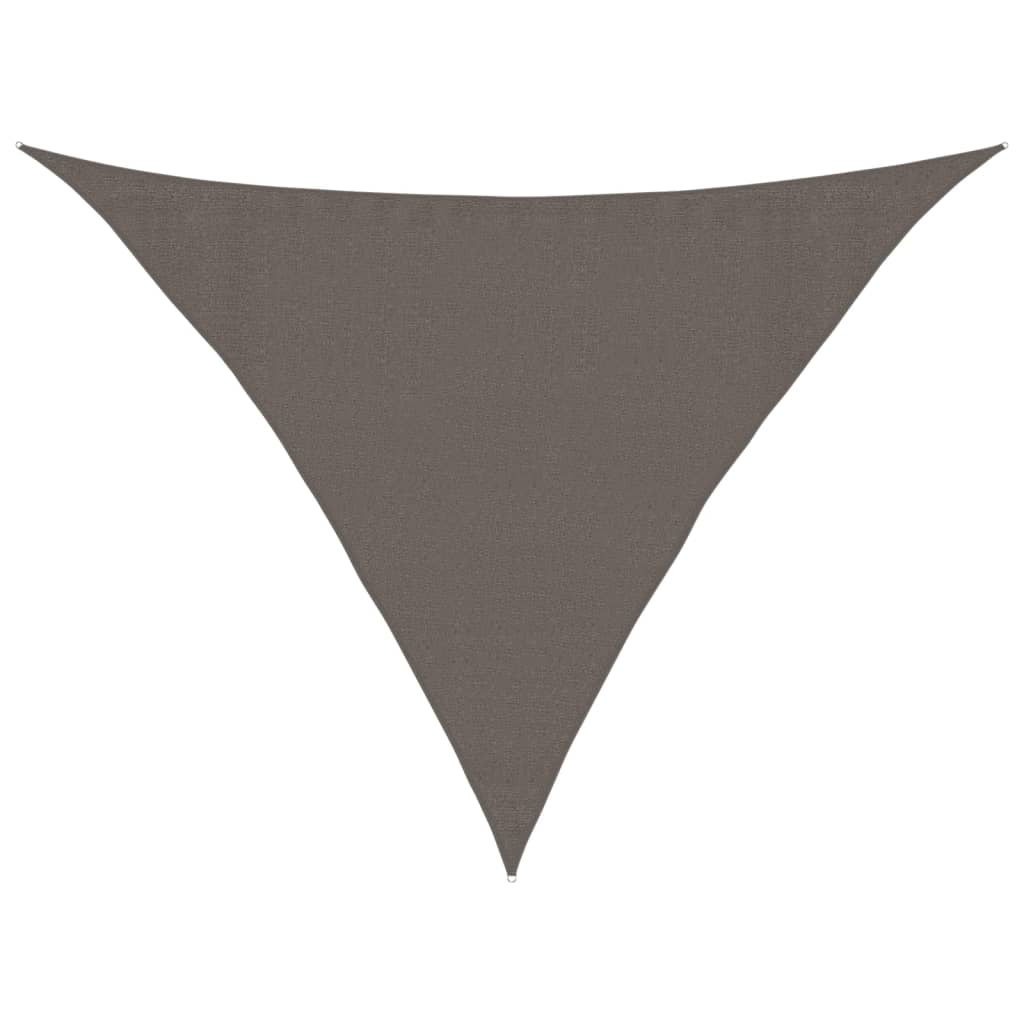 vidaXL Toldo de vela gris antracita HDPE 160 g/m² 3,5x3,5x4,9 m