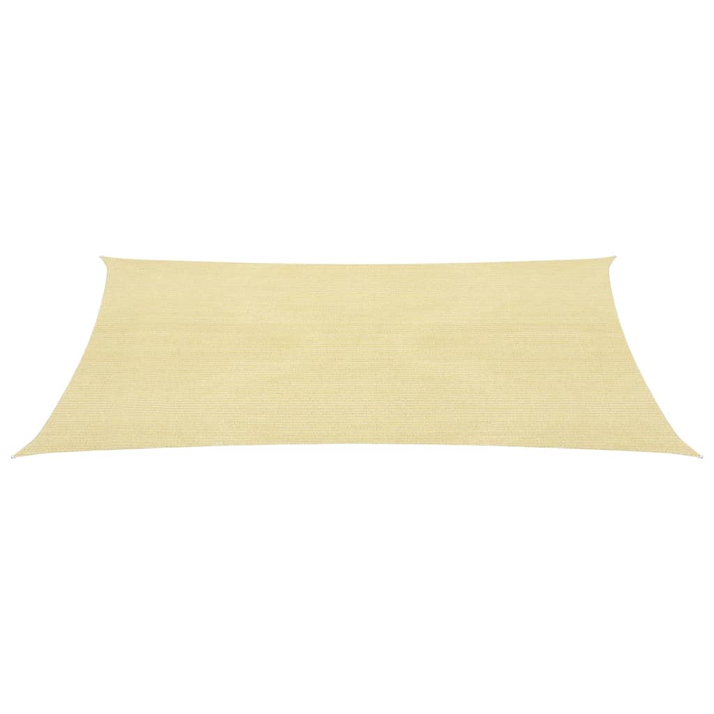 vidaXL Toldo de vela HDPE beige 160 g/m² 2,5x4 m