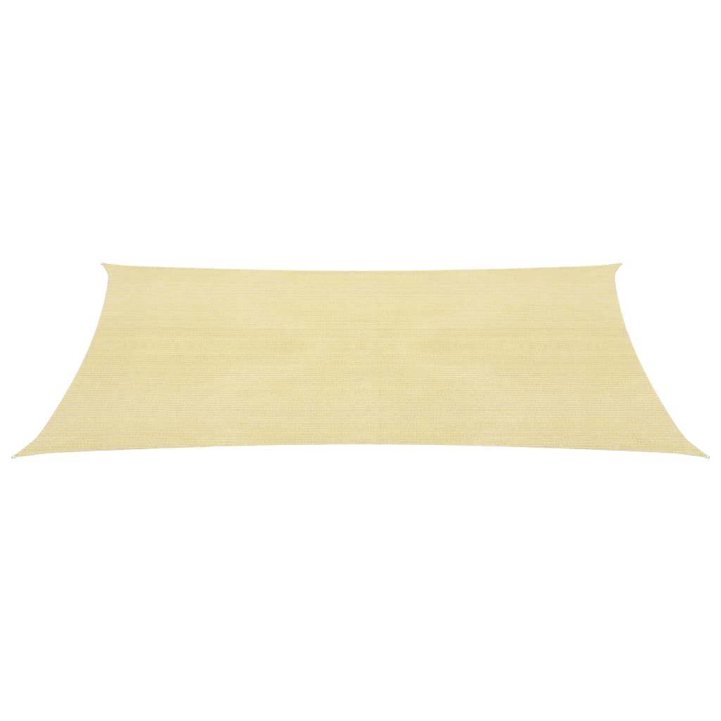 vidaXL Toldo de vela HDPE beige 160 g/m² 2,5x5 m