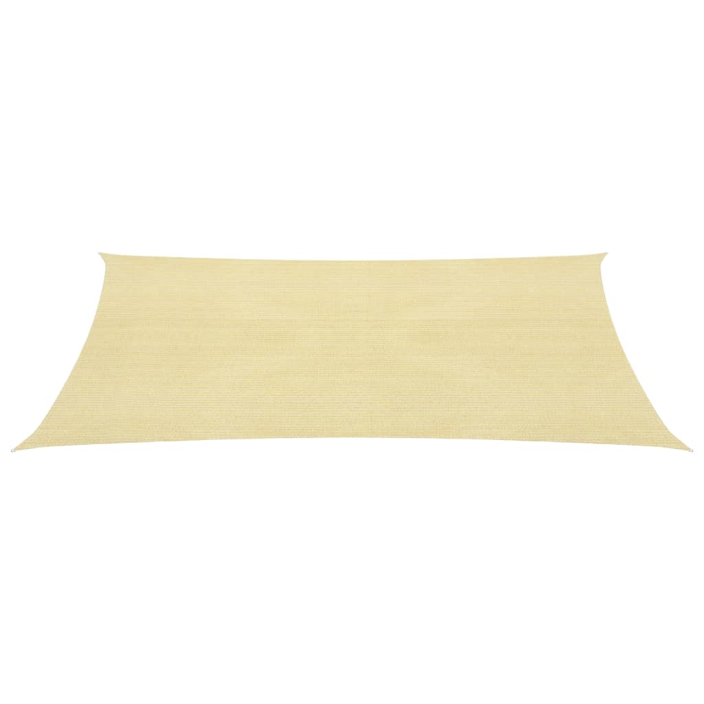 vidaXL Toldo de vela beige HDPE 160 g/m² 3x4 m