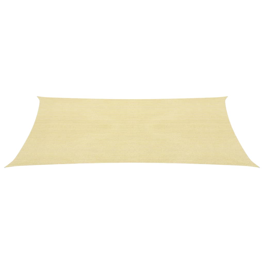 vidaXL Toldo de vela beige HDPE 160 g/m² 3x5 m