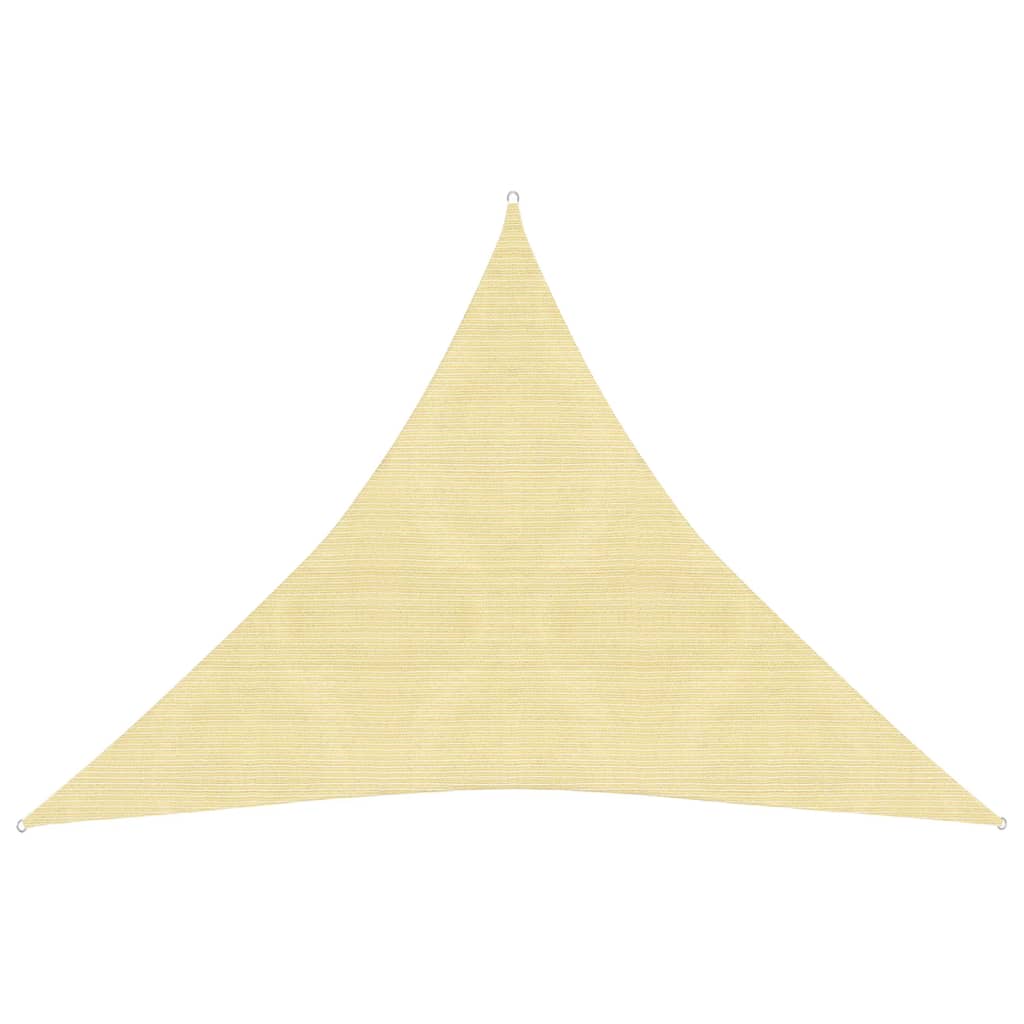 vidaXL Toldo de vela HDPE beige 160 g/m² 4x4x4 m