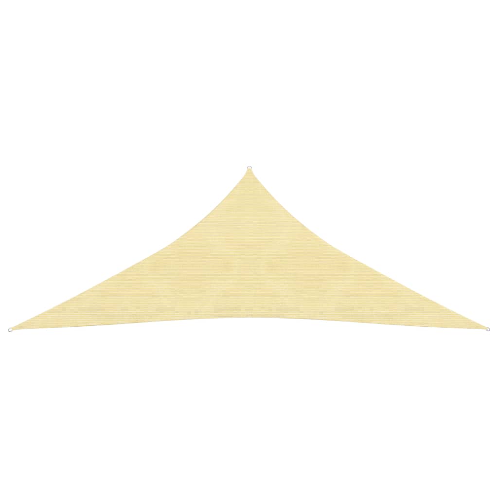 vidaXL Toldo de vela HDPE beige 160 g/m² 4x4x4 m