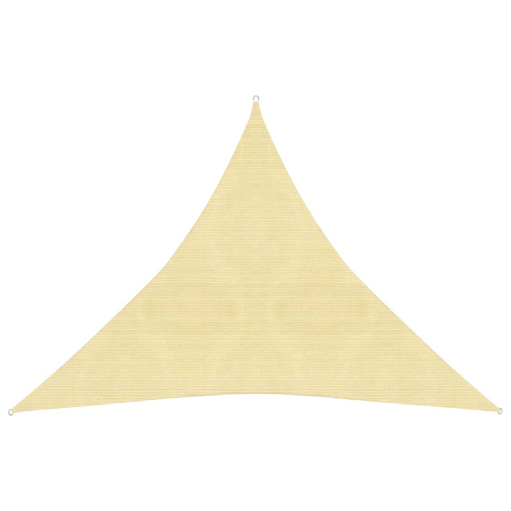 vidaXL Toldo de vela HDPE beige 160 g/m² 4,5x4,5x4,5 m