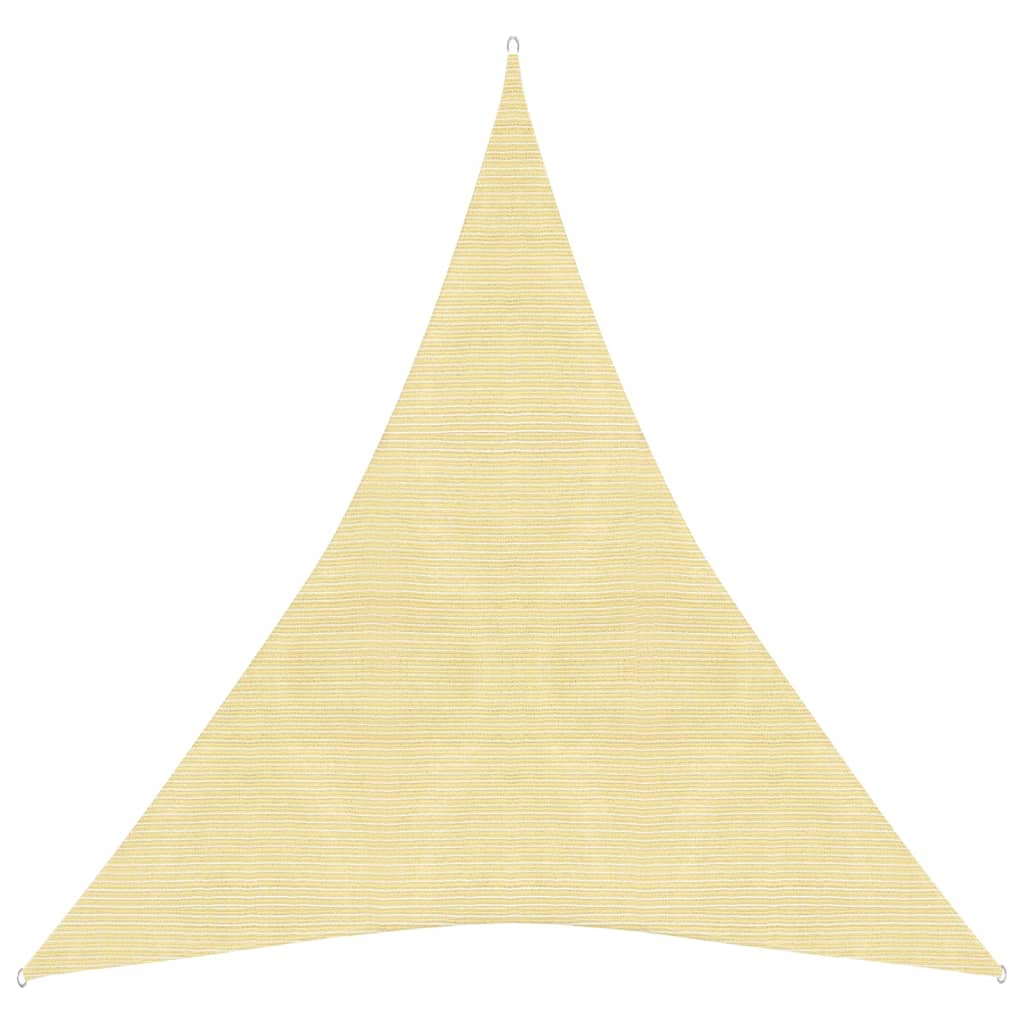 vidaXL Toldo de vela HDPE beige 160 g/m² 5x6x6 m