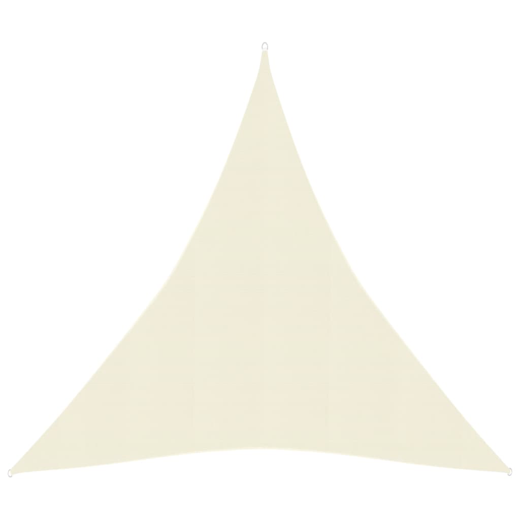 vidaXL Toldo de vela HDPE crema 160 g/m² 5x6x6 m