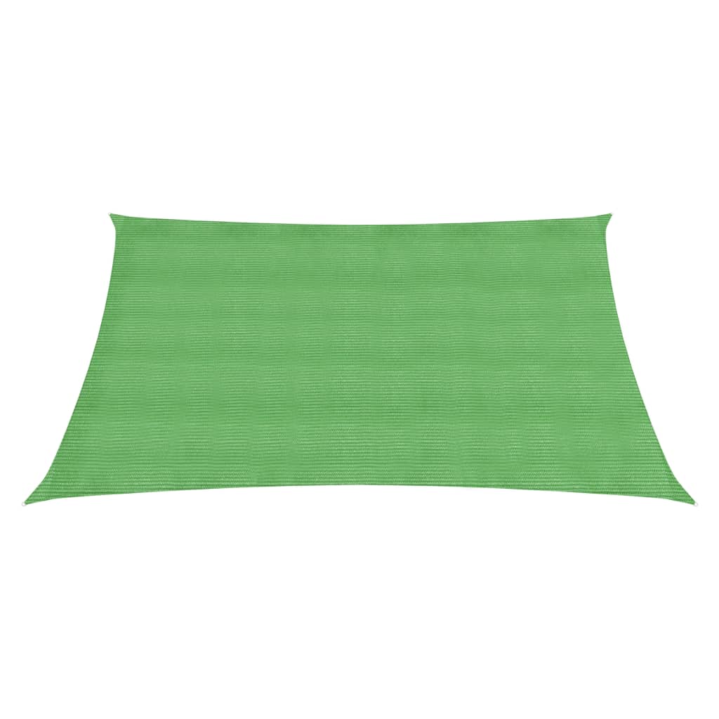 vidaXL Toldo de vela HDPE verde claro 160 g/m² 3,6x3,6 m