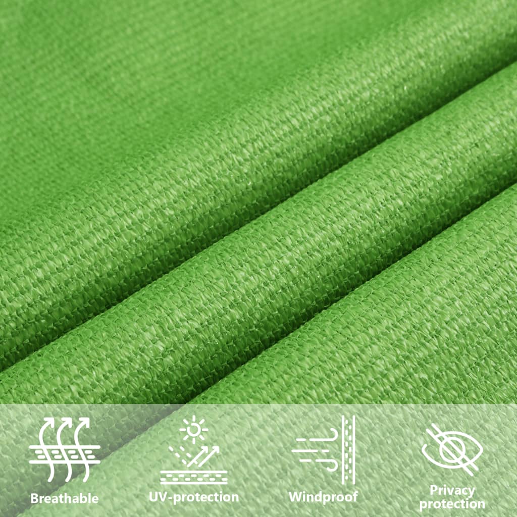 vidaXL Toldo de vela verde claro HDPE 160 g/m² 2x2,5 m