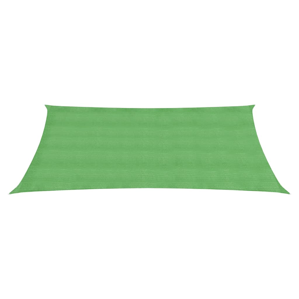 vidaXL Toldo de vela HDPE verde claro 160 g/m² 4x6 m