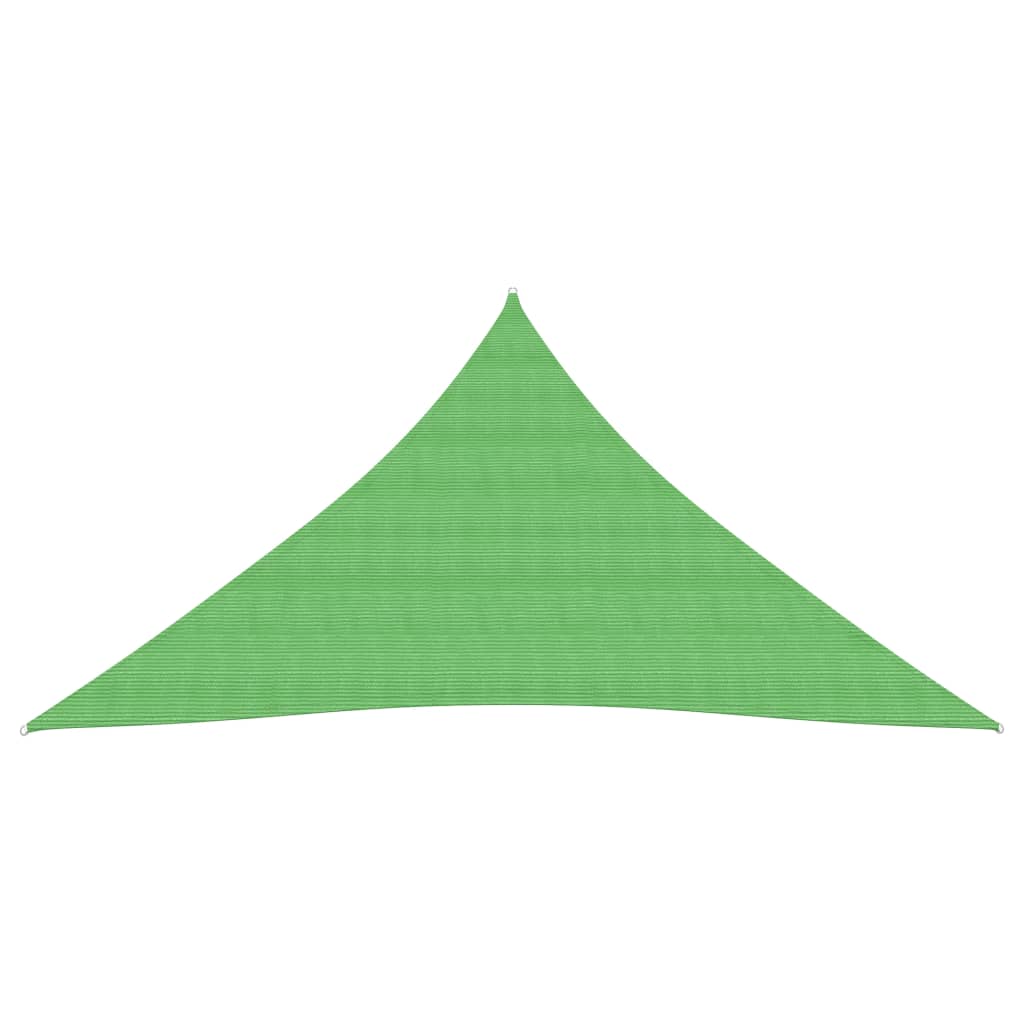 vidaXL Toldo de vela HDPE verde claro 160 g/m² 3x4x5 m