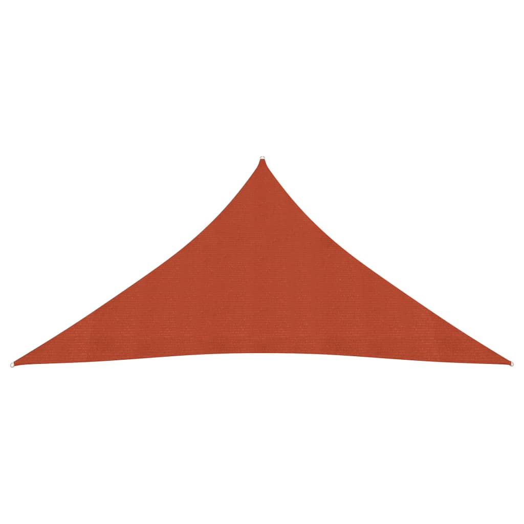 vidaXL Toldo de vela HDPE terracota 160 g/m² 4x4x4 m