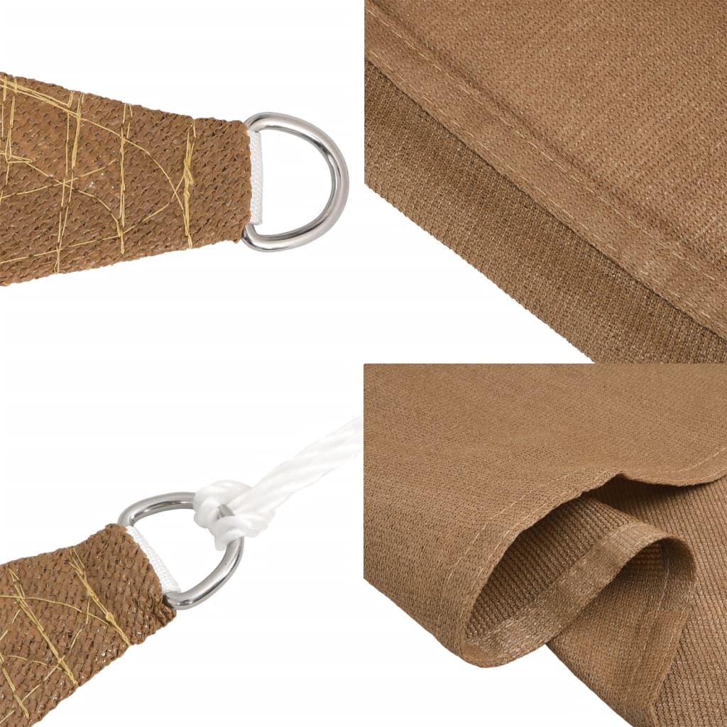 vidaXL Toldo de vela HDPE taupe 160 g/m² 3x6 m