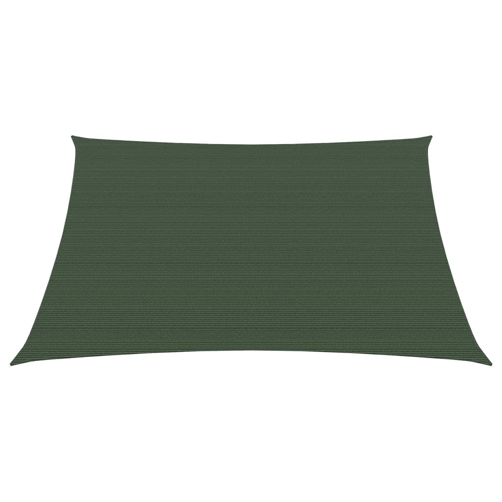 vidaXL Toldo de vela HDPE verde oscuro 160 g/m² 2,5x2,5 m